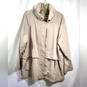 IZZY Outerwear beige trench coat women's XL  #1026